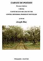 couverture du livre Carnet de posie Provence Lubron crit par Diaz Joseph