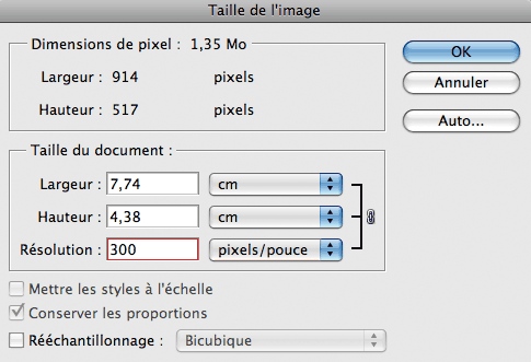 taille image 300 dpi